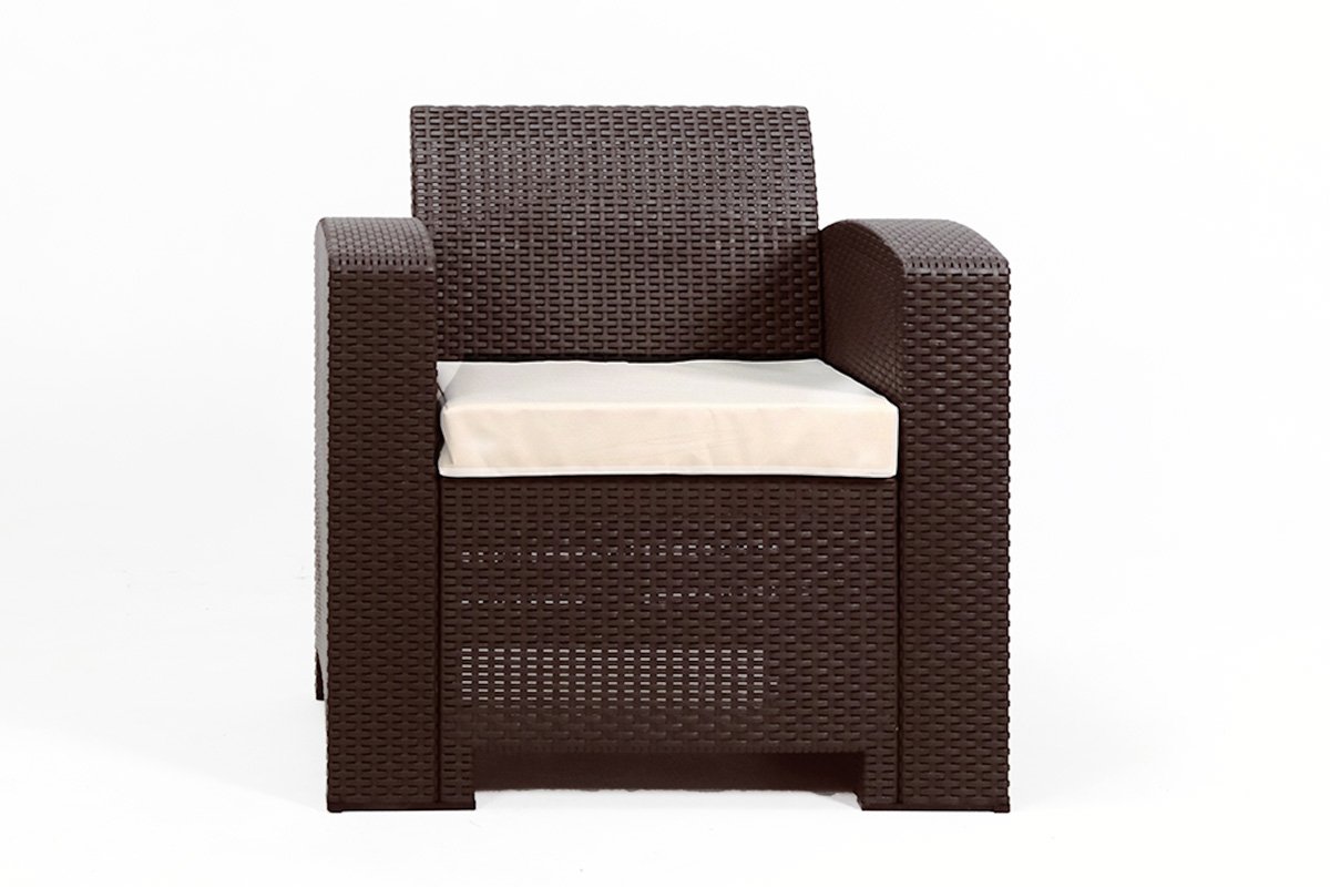 Комплект Rattan premium из 2-х кресел в цвете венге с подушками фото 2