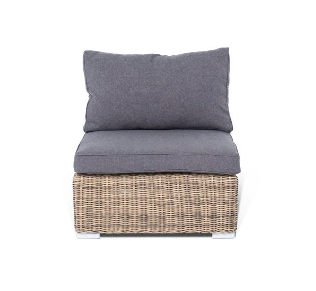 Модуль диванный Лунго прямой с подушками, цвет соломенный фото 8
