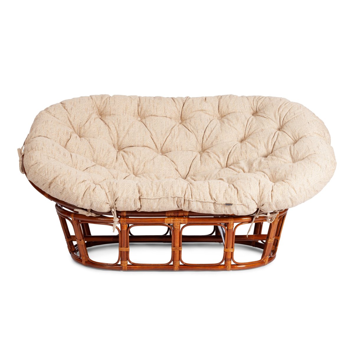 Диван Мамасан/Mamasan (23/02 W) /с подушкой и ремешками/ подушка 182х119см, 169х102х80см, коньячный, ткань, старт фото 3