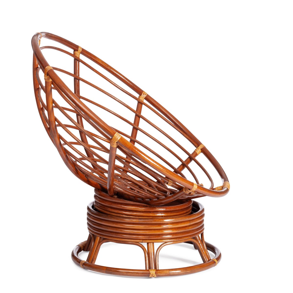 Кресло-качалка Папасан/Papasan (W 23/01 B) /без подушки/ 115х78х104см, пекан орех фото 2