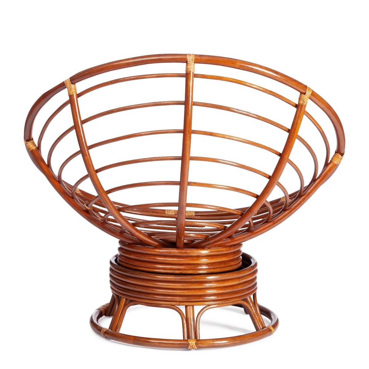 Кресло-качалка Папасан/Papasan (W 23/01 B) /без подушки/ 115х78х104см, пекан орех фото 4
