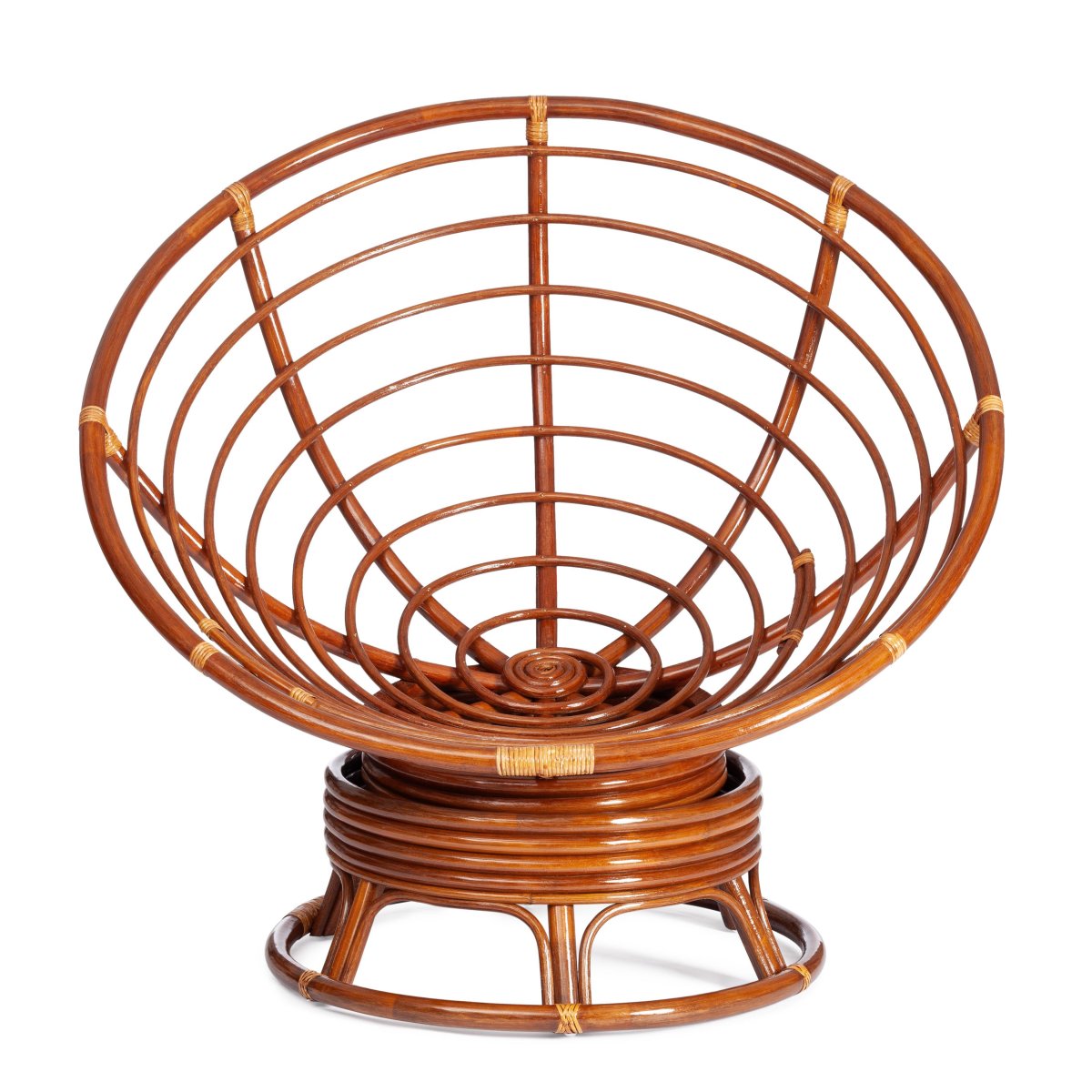 Кресло-качалка Папасан/Papasan (W 23/01 B) /без подушки/ 115х78х104см, пекан орех фото 14
