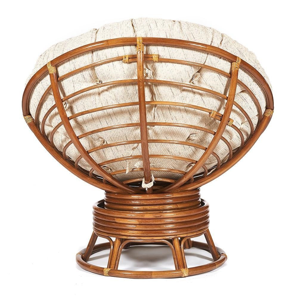 Кресло-качалка Папасан/Papasan (W 23/01 B) /с подушкой/ 115х78х104см, пекан орех, ткань старт фото 5