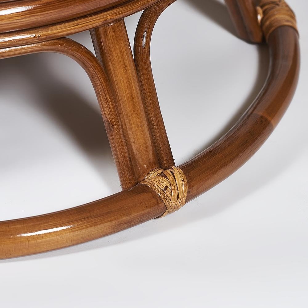 Кресло-качалка Папасан/Papasan (W 23/01 B) /с подушкой/ 115х78х104см, пекан орех, ткань старт фото 6