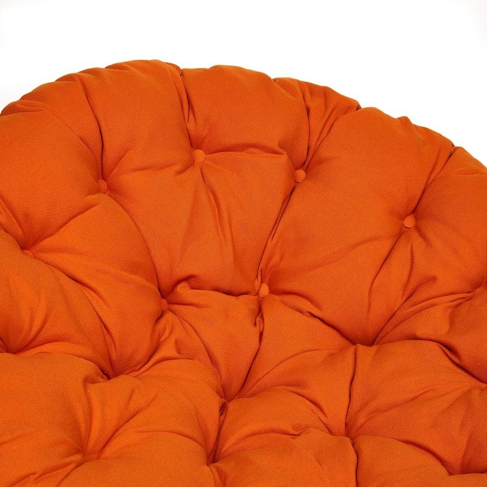Кресло-качалка Папасан/Papasan (W 23/01 B) /с подушкой/ 115х78х104см, пекан орех, ткань оранжевый, с 23 фото 6