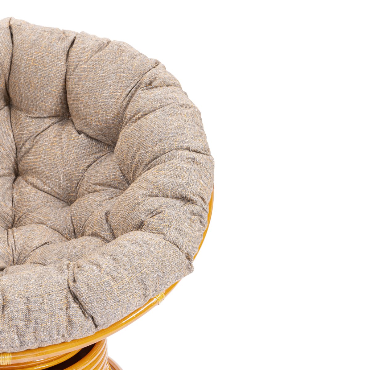 Кресло-качалка Папасан/Papasan (W 23/01 B) /с подушкой/ 115х78х104см, медовый, подушка рогожка, меланж фото 8
