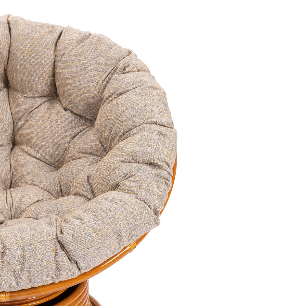 Кресло-качалка Папасан/Papasan (W 23/01 B) /с подушкой/ 115х78х104см, пекан орех, подушка рогожка, меланж фото 25
