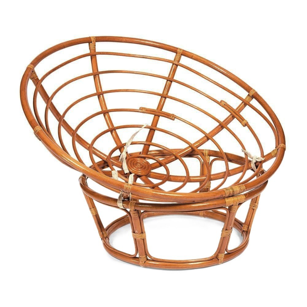Кресло Папасан/Papasan (23/01 W) /с подушкой и ремешками/ 115х101х104см, пекан орех, подушка рогожка, меланж фото 22