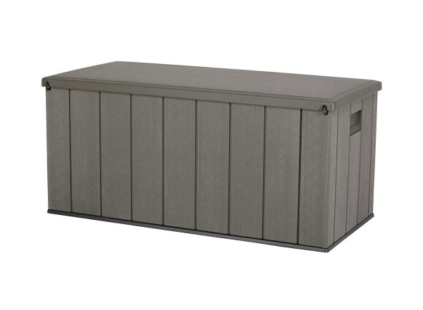 Сундук пластиковый WoodLook, 570 л, серый фото 6
