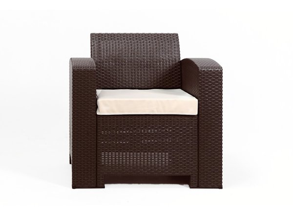 Комплект Rattan premium из 2-х кресел в цвете венге с подушками