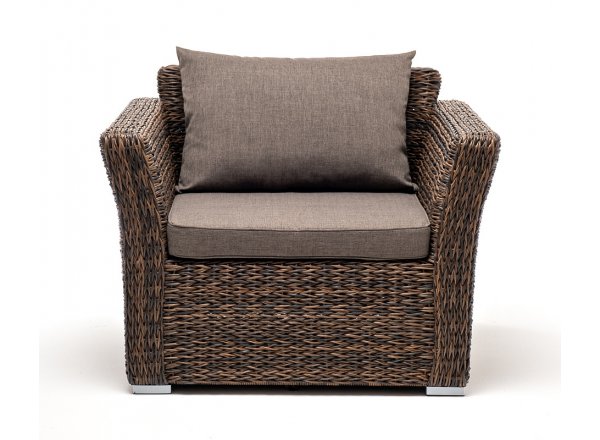 Кресло Капучино из искусственного ротанга (гиацинт), цвет коричневый