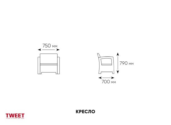 Комплект кресел TWEET Double Seat, цвет: белый