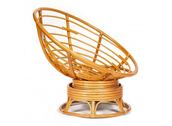 Кресло-качалка Папасан/Papasan (W 23/01 B) /с подушкой/ 115х78х104см, медовый, ткань старт