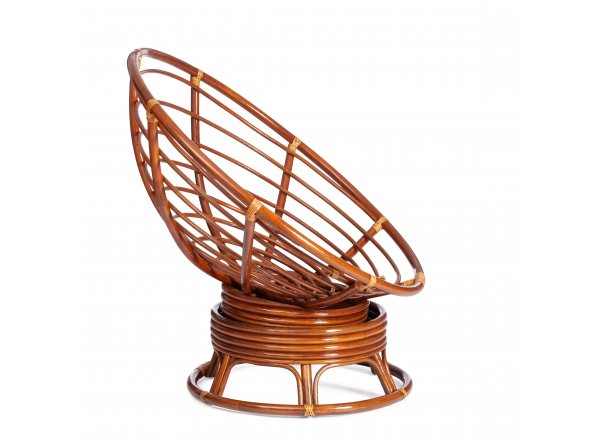 Кресло-качалка Папасан/Papasan (W 23/01 B) /без подушки/ 115х78х104см, пекан орех фото 2