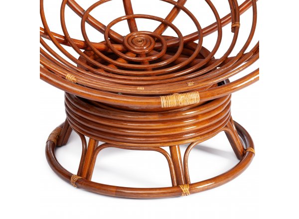 Кресло-качалка Папасан/Papasan (W 23/01 B) /без подушки/ 115х78х104см, пекан орех фото 17