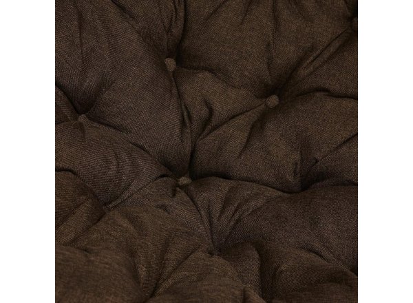Кресло-качалка Папасан/Papasan (W 23/01 B) /с подушкой/ 115х78х104см, античный черно-коричневый, ткань коричневый, 3м7-147 фото 8