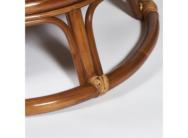 Кресло-качалка Папасан/Papasan (W 23/01 B) /с подушкой/ 115х78х104см, пекан орех, ткань коричневый, 3м7-147 фото 6