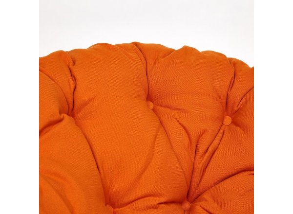 Кресло-качалка Папасан/Papasan (W 23/01 B) /с подушкой/ 115х78х104см, коньячный, ткань оранжевый, с 23