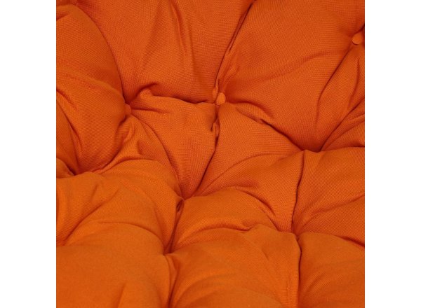 Кресло-качалка Папасан/Papasan (W 23/01 B) /с подушкой/ 115х78х104см, пекан орех, ткань оранжевый, с 23