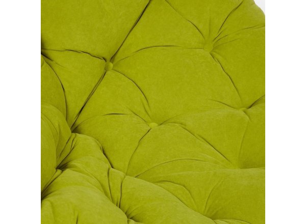 Кресло-качалка Папасан/Papasan (W 23/01 B) /с подушкой/ 115х78х104см, пекан орех, флок олива, 23