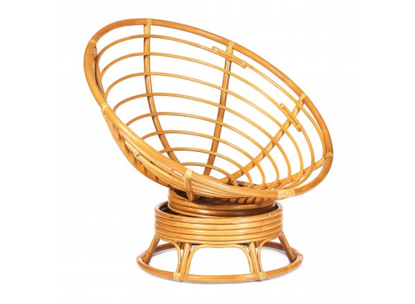 Кресло-качалка Папасан/Papasan (W 23/01 B) /с подушкой/ 115х78х104см, медовый, подушка рогожка, меланж фото 25