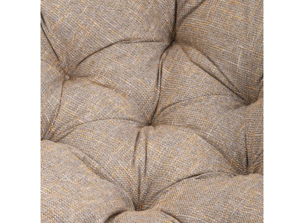 Кресло-качалка Папасан/Papasan (W 23/01 B) /с подушкой/ 115х78х104см, коньячный, подушка рогожка, меланж фото 10