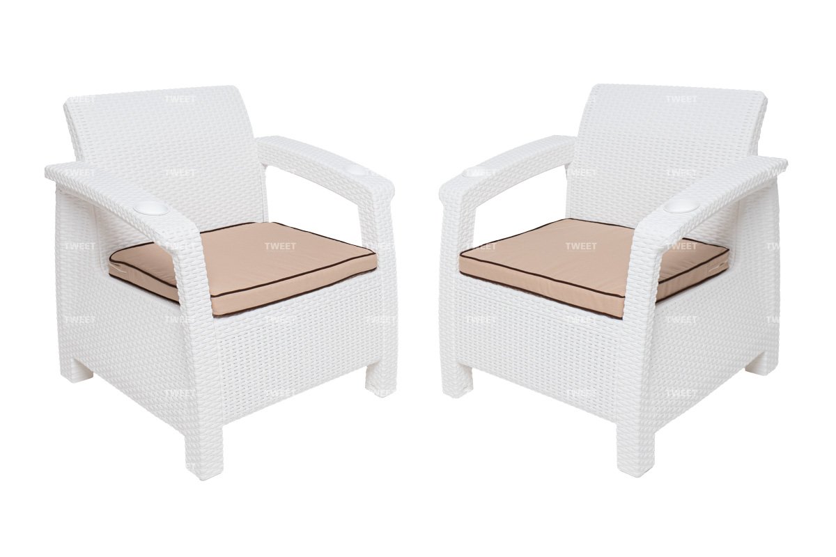 Комплект кресел TWEET Double Seat, цвет: белый