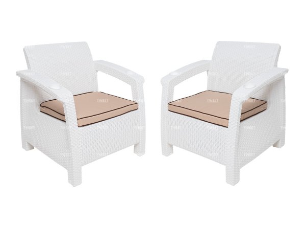 Комплект кресел TWEET Double Seat, цвет: белый