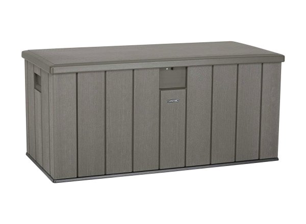 Сундук пластиковый WoodLook, 570 л, серый